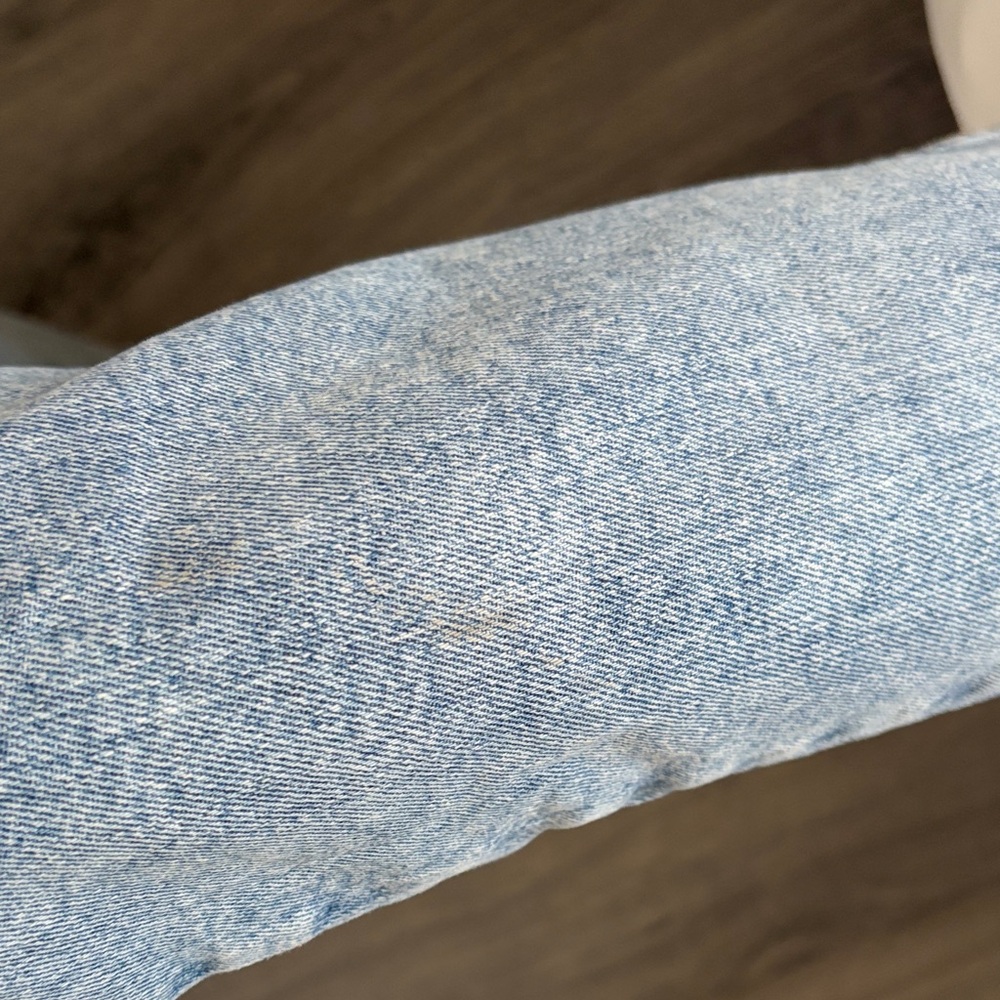 Motel Rocks High-Rise Straight Leg Jeans - Light Blue Wash - Picture 7 of 9